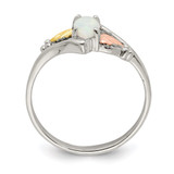 Landstrom's Mt. Rushmore Black Hills Sterling Silver 12K Gold Accents Lab Created Opal Ring - QB-5A894E96-5847