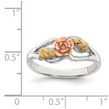 Landstrom's Mt. Rushmore Black Hills Sterling Silver 12K Gold Accents Rose Ring - QB-574D1FA1-7267