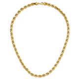 14K 24 inch 8mm Diamond-cut Rope with Fancy Lobster Clasp Chain