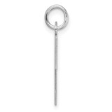 Large Sterling Silver Rhodium-plated Block Letter T Initial Charm