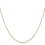 14K 24 inch Carded .5mm Box Link with Spring Ring Clasp Chain
