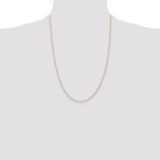 14K 24 inch Carded 1.15mm Cable Rope with Spring Ring Clasp Chain