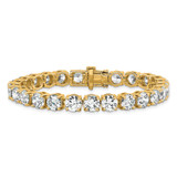 14k 25 carat Lab Grown Diamond VS+ F+ Complete Tennis Bracelet