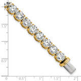 14k 25 carat Lab Grown Diamond VS+ F+ Complete Tennis Bracelet