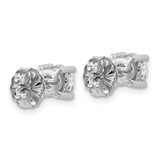 Plat 1 1/2 ctw Lab Grown Dia VS+ F+ Round 4 Prong Hvy Wt Earring