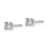 Plat 1/3 ctw Cert Lab Grown Dia VS+ F+ Round 4 Prong Hvy Wt Earring