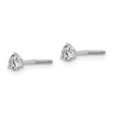 Platinum 1/3 carat Lab Grown Diamond VS+ F+ Round Complete Three Prong Heavyweight Screwback Stud Earrings