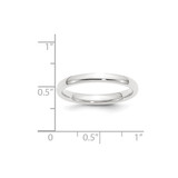 Platinum 2.5mm Comfort-Fit Wedding Band Size 10