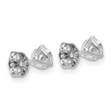Platinum 3/4 carat Lab Grown Diamond VS+ F+ Round Complete Three Prong Heavyweight Stud Earrings