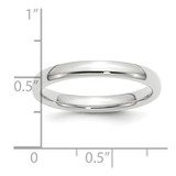 Platinum 3mm Comfort-Fit Wedding Band Size 6.5