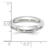 Platinum 4mm Comfort-Fit Wedding Band Size 6