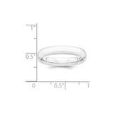 Platinum 4mm Lightweight Comfort-Fit Wedding Band Size 8.5