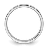 Platinum 4mm Polished Flat Wedding Band Size 8