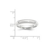 Platinum 4mm Polished Milgrain Comfort-Fit Wedding Band Size 6.5