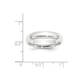Platinum 5mm Lightweight Comfort-Fit Wedding Band Size 10