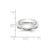 Platinum 6mm Lightweight Comfort-Fit Wedding Band Size 7.5