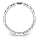 Platinum 6mm Polished Flat Wedding Band Size 8