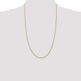 14K 26 Inch 1.85mm Diamond-cut Quadruple Rope Lobster Clasp Chain