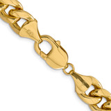 14K 26 inch 11mm Semi-Solid Miami Cuban with Lobster Clasp Chain