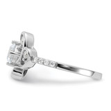 Pure Fire Sterling Silver Rhodium-plated Fancy CZ Ring - QR-07A11796-6007