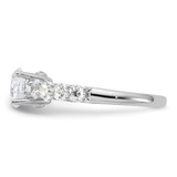 Pure Fire Sterling Silver Rhodium-plated Polished & CZ Ring