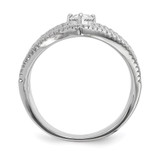 Pure Fire Sterling Silver Rhod-plated CZ Ring - QR-DFE78629-6558