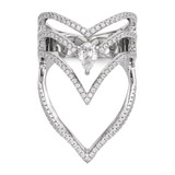 Pure Fire Sterling Silver Rhod-plated CZ Ring - QR-DFE78629-6558