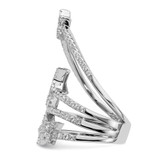 Pure Fire Sterling Silver Rhod-plated CZ Star Ring - QR-299D0248-2962