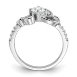 Pure Fire Sterling Silver Rhod-plated Fancy CZ Ring