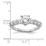 Pure Fire Sterling Silver Rhod-plated Pure Fire Polished & CZ Ring