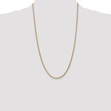 14K 26 inch 2.1mm Diamond-cut Spiga with Lobster Clasp Chain