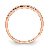 Pure Serenity 14k Rose Gold 1/6 carat Lab Grown Diamond VS/SI+ G+ Wedding Band - RM-A73AB2CF-2590