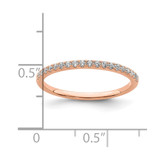 Pure Serenity 14k Rose Gold 1/6 carat Lab Grown Diamond VS/SI+ G+ Wedding Band - RM-A73AB2CF-2590