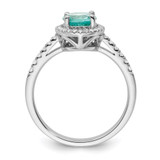 Pure Serenity 14k White Gold 1/5 carat Lab Grown Diamond VS/SI+ G+ and Lab Created Paraiba Ring - RM-4B8988CA-4756