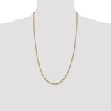 14k 26 inch 2.25mm Parisian Wheat with Lobster Clasp Chain