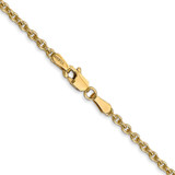 14K 26 inch 2.2mm Forzantine Cable with Lobster Clasp Chain