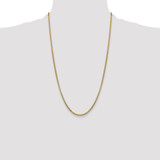 14K 26 inch 2.45mm Semi-Solid Round Box with Lobster Clasp Chain