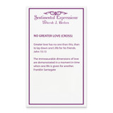 Sentimental Expressions Sterling Silver Gold-plated No Greater Love Cross 18in Necklace