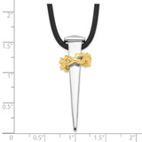 Sentimental Expressions Sterling Silver Gold-plated No Greater Love Nail 16 Inch Necklace