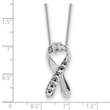 Sentimental Expressions Sterling Silver Rhodium-plated Antiqued Citizens Against Animal Cruelty 22in Necklace
