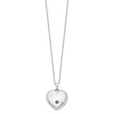 Sentimental Expressions Sterling Silver Rhodium-plated Antiqued Gold-tone Accent Until We Meet Again Heart Ash Holder 18 Inch Necklace