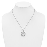 Sentimental Expressions Sterling Silver Rhodium-plated Antiqued Goodnight Ash Holder 18 Inch Necklace
