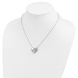 Sentimental Expressions Sterling Silver Rhodium-plated Antiqued I Love You More 18in. Necklace