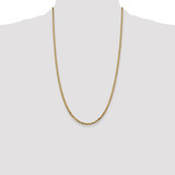 14K 26 inch 2.9mm Flat Beveled Curb with Lobster Clasp Chain