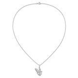 Sentimental Expressions Sterling Silver Rhodium-plated CZ Never Give Up Butterfly 18in. Necklace