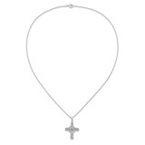 Sentimental Expressions Sterling Silver Rhodium-plated Prayer Cross 18in. Necklace