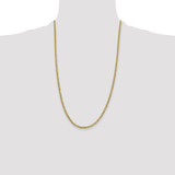 14K 26 inch 3.1mm Lightweight Flat Cuban with Lobster Clasp Chain
