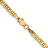 14K 26 inch 3.2mm Semi-Solid Anchor with Lobster Clasp Chain