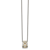 Shey Couture Sterling Silver Antiqued with 14K Accent Diamond 18 Inch Necklace
