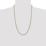 14K 26 inch 3.5mm Semi-Solid Figaro with Lobster Clasp Chain